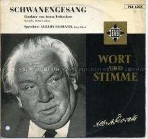 Einakter "Schwanengesang" von Anton Tschechow, Plattenhülle