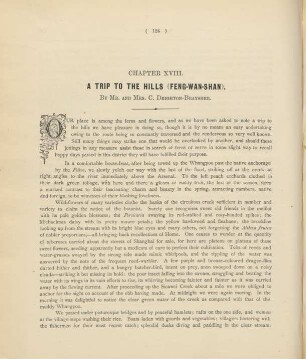 Chapter XVIII. The trip to the hills (Feng-Whan-Shan).