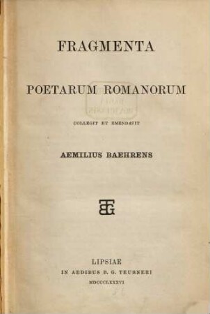 Poetae Latini minores. 6