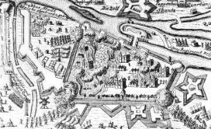 Magdeburg. Belagerung der Stadt im Mai 1631, Repro, Ausschnitt