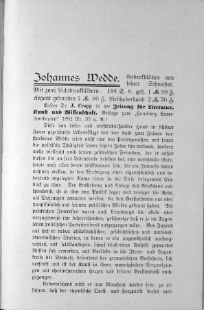 Johannes Wedde.