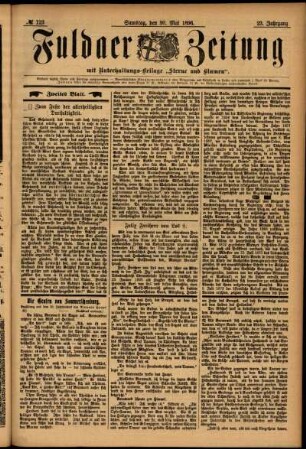Zweite Ausgabe vom Samstag, den 30. Mai 1896.
