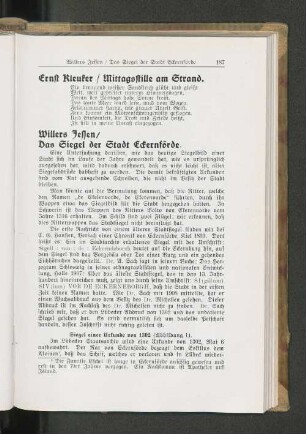 Das Siegel der Stadt Eckernförde.