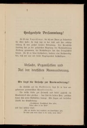 Hochgeehrte Versammlung