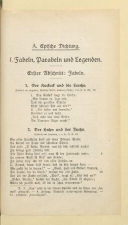 I. Fabeln, Parabeln und Legenden