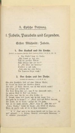 I. Fabeln, Parabeln und Legenden