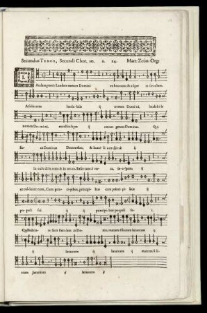 Secundus Tenor, Secundi Chori