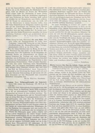 375-376 [Rezension] Leisegang, Hans, Religionsphilosophie der Gegenwart