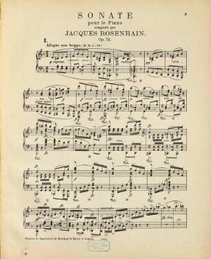 Sonate pour le piano : op. 74