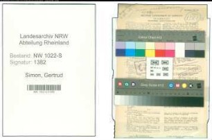 Entnazifizierung Gertrud Simon , geb. 04.04.1911 (Beamtin)