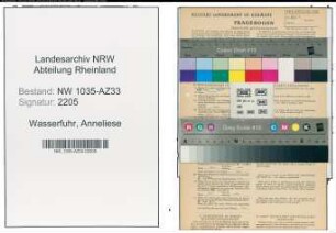 Entnazifizierung Anneliese Wasserfuhr , geb. 03.03.1920 (Kaufmaennische Angestellte)