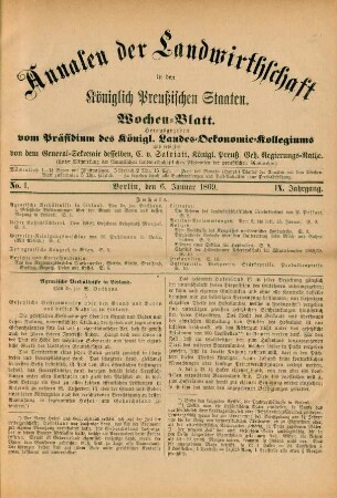 No. 1. Berlin, den 6. Januar 1869. IX. Jahrgang.