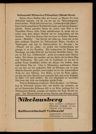 Hoffmannshof - Nikolausberg - Billingshäuser Schlucht - Weende