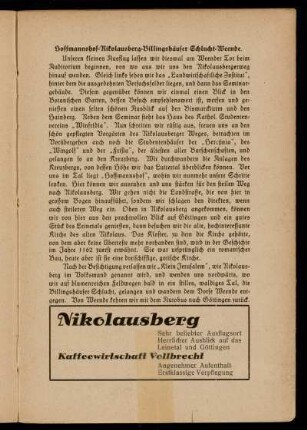 Hoffmannshof - Nikolausberg - Billingshäuser Schlucht - Weende