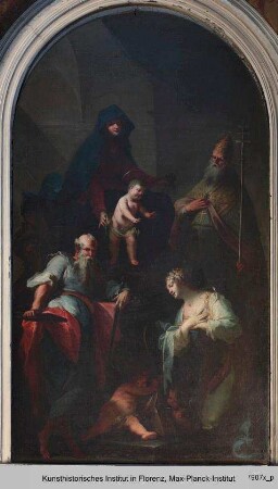 Die Muttergottes mit dem Christuskind und den Heiligen Silvester, Paulus und Katharina von Alexandrien