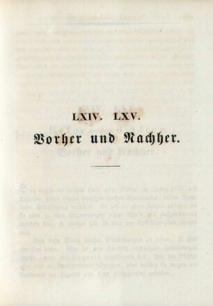 LXIV. LXV. Vorher und Nachher