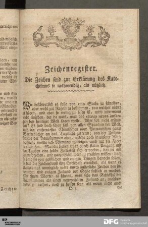 Zeichenregister.
