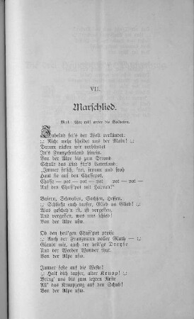 VII. Marschlied.