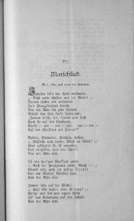 VII. Marschlied.