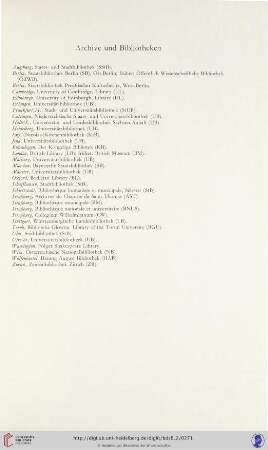 Archive und Bibliotheken