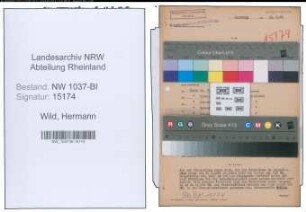 Entnazifizierung Hermann Wild , geb. 29.04.1910 ()