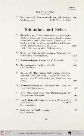 Bibliothek mit Erker (Nr. 31-62)