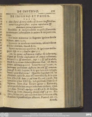 De Inferno Et Purgatorio.