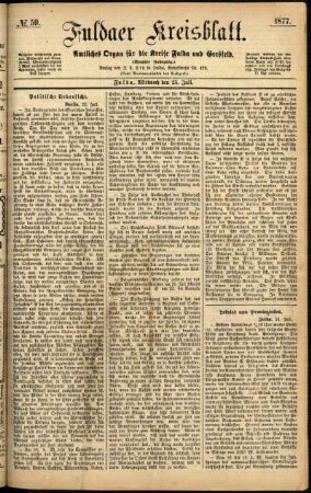 Ausgabe vom Mittwoch, den 25. Juli 1877.