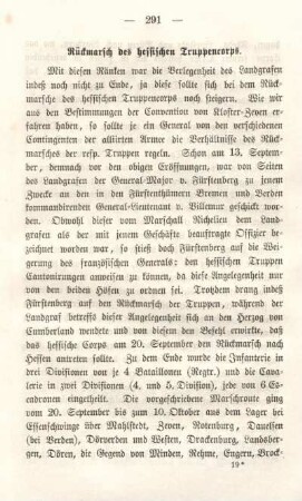 Rückmarsch des hessischen Truppencorps.