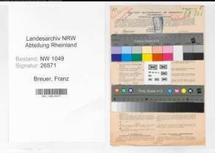 Entnazifizierung Franz Breuer , geb. 06.08.1883 (Zollbeamter)