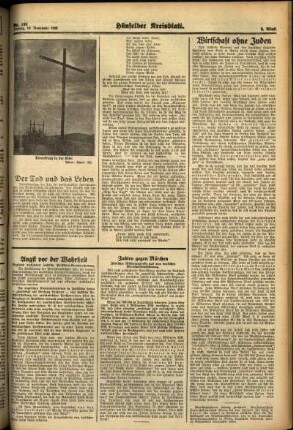 Zweite Ausgabe vom Freitag, den 18. November 1938.