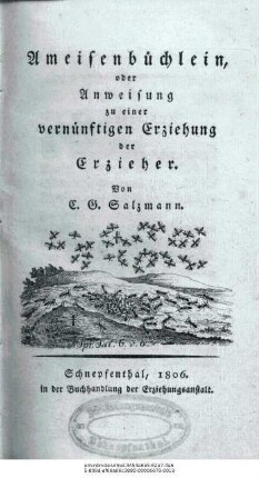 Ameisenbuechlein oder Anweisung zu einer vernuenftigen Erziehung der Erzieher