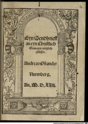 Eyn Sendbrieff an eyn Christlich Gemayn nützlich zulesen