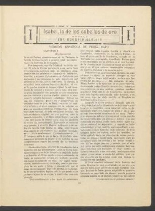 Isabel, la de los cabellos de oro : Novela. Capítulo I - (Continuación)