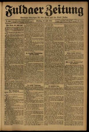 Ausgabe vom Montag, den 25. Juli 1921.