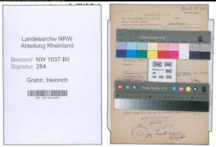 Entnazifizierung Heinrich Grahn , geb. 13.01.1903 (Lehrer)