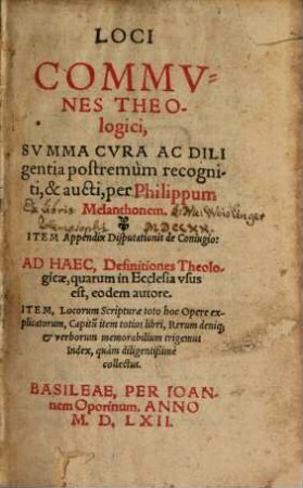Loci communes theologici
