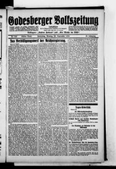 Godesberger Volkszeitung. 1913-1933