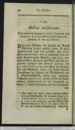 IV. Malleus maleficarum