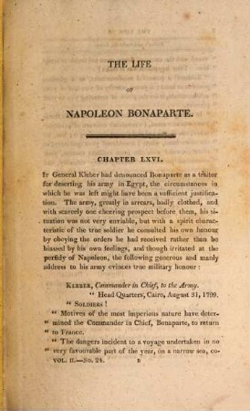 History of Napoleon Bonaparte, and wars of Europe from the Revolution in France to the termination of the late wars, 2