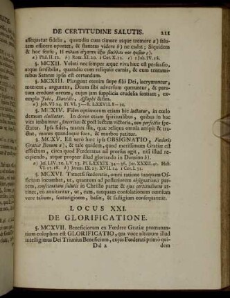 Locus XXI. De Glorificatione. - Locus XXV. De Sacra Cœna.