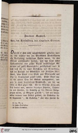 Zweites Kapitel: Von der Verfassung dereinzelnen Staaten