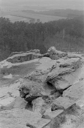 Detailansicht der Burgruine Regenstein bei Blankenburg im Harz