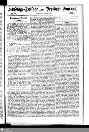 Dresdner Journal ; [...] ; Landtagsbeilage, 01