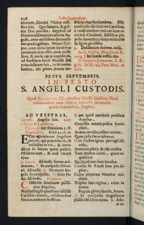 726-814, Festa Septembris