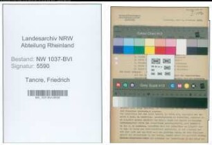 Entnazifizierung Friedrich Tancre , geb. 01.12.1894 (Lehrer)