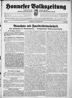 Honnefer Volkszeitung. 1889-1978