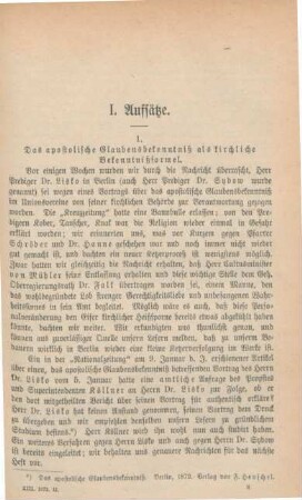 111-117 Das apostolische Glaubensbekenntniß als kirchliche Bekenntnißformel