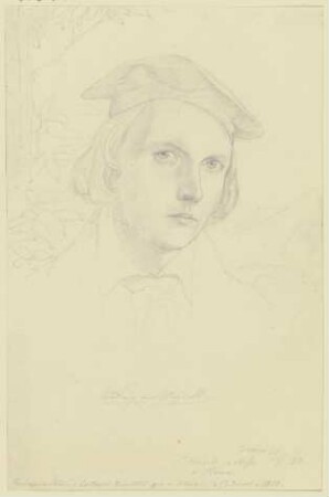 Bildnis des Historienmalers Ludwig von Maydell, dem Freund Ludwig Richters in Rom