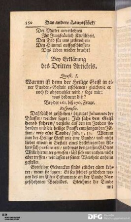 Bey Erklärung des Dritten Artickels.